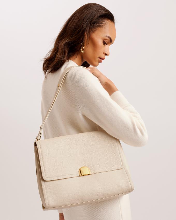 Sac Bandoulière Ted Baker Lock Detail Large Blanche Femme | PVH-90679640